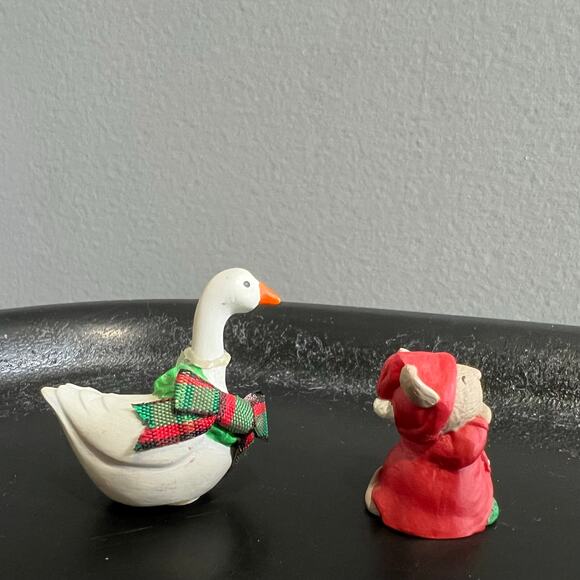 Vintage Hallmark Merry Miniature Christmas Goose and Mouse - Picture 6 of 8